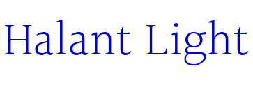 Halant Light шрифт